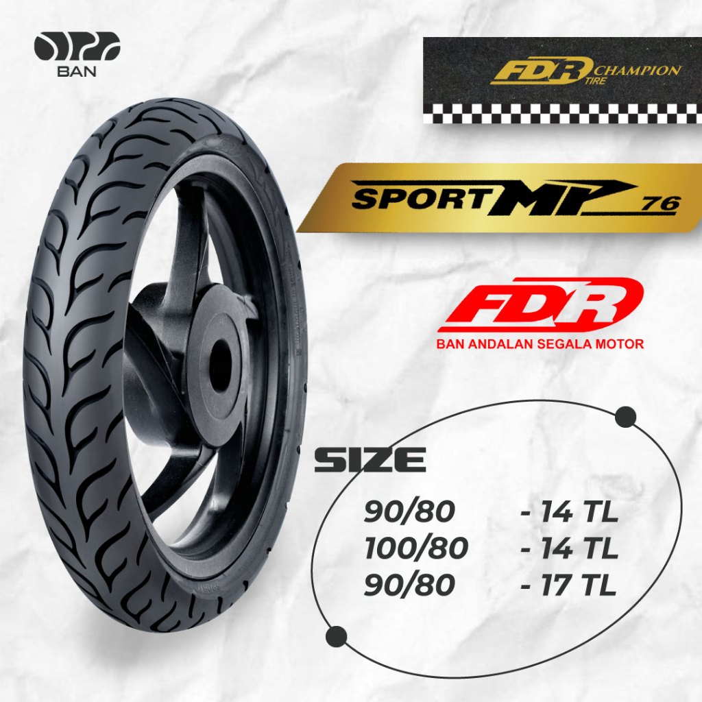 Jual FDR Racing Sport MP 76 Ring 14 / Ring 17 – Ban Motor Racing TL ...