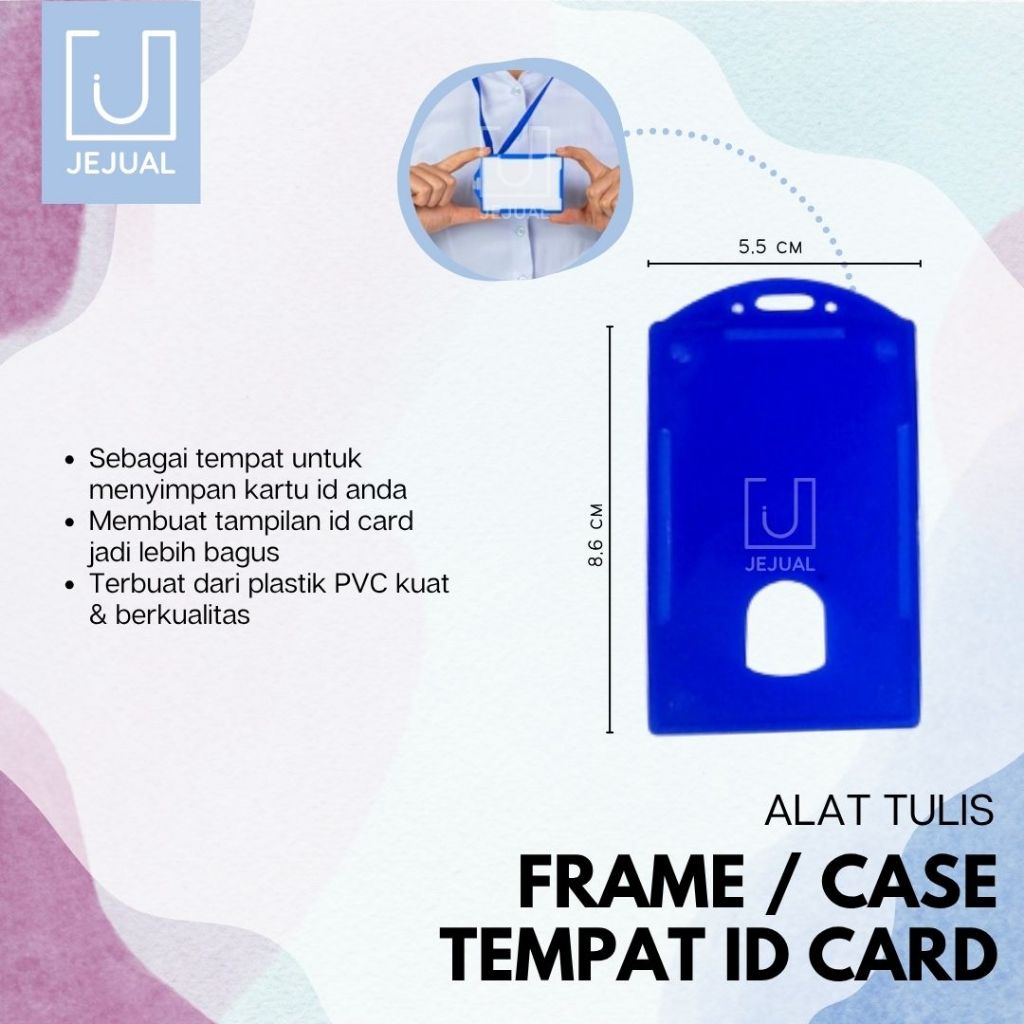 Jual Case ID Card Frame/Casing Name Tag Uk. 8.6 x 5.5 cm Tempat Kartu ...
