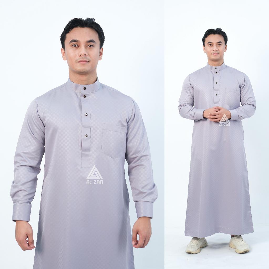 Jual jubah pria muslim slimfit jubah gamis pria Motif emboss lengan ...