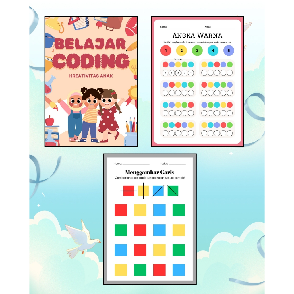 Jual BELAJAR - CODING - LEMBAR KERJA - WHORKSHEET - AKTIVITAS BELAJAR ...