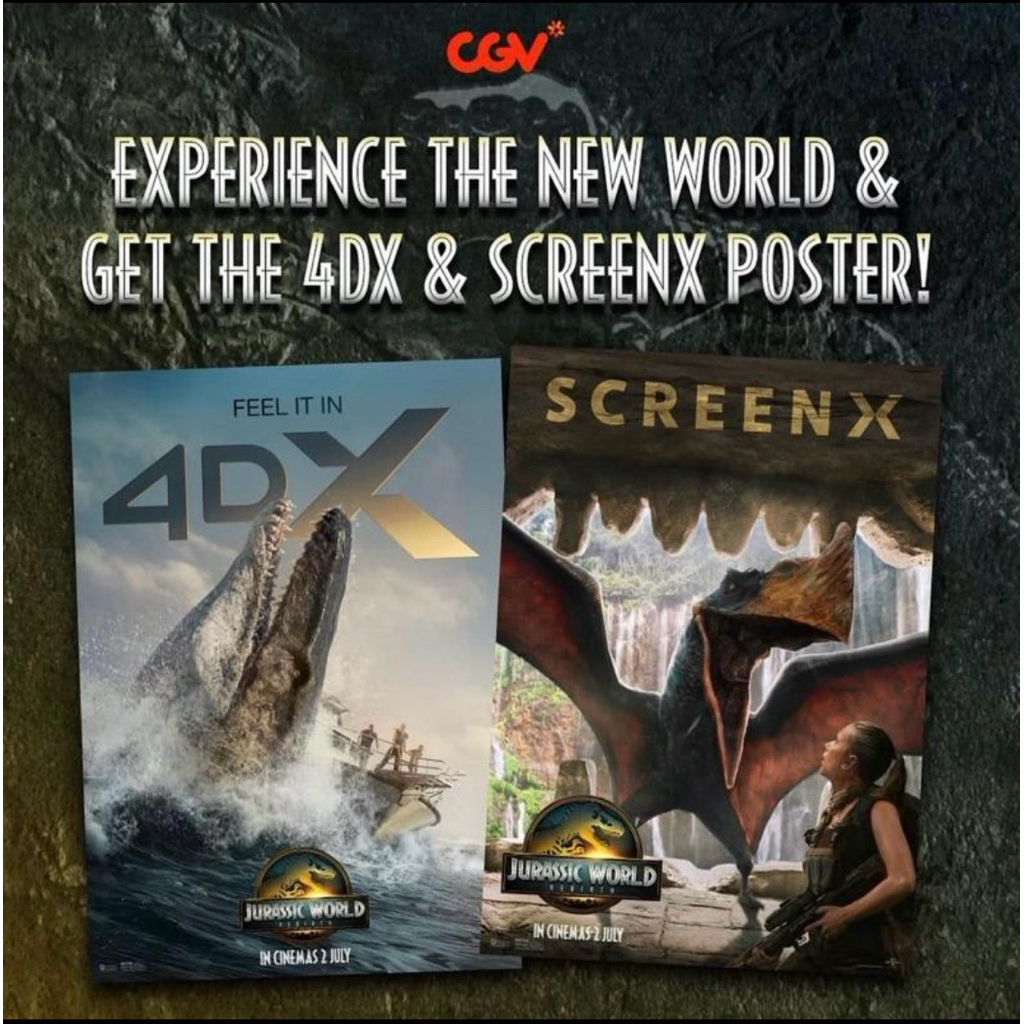Jual Official Jurassic World : Rebirth Poster, CGV | Shopee Indonesia