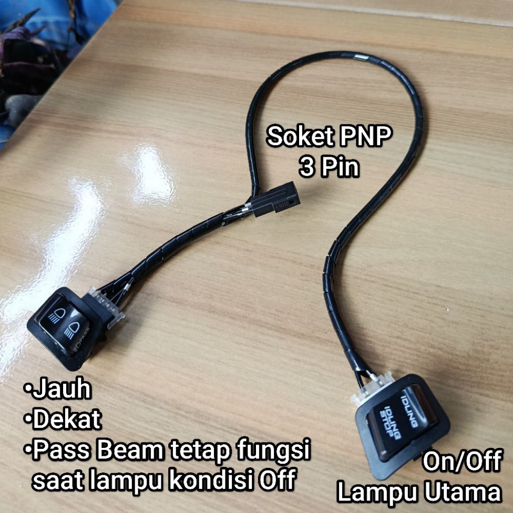 Jual NEW SAKLAR PASS BEAM ON OFF PNP BEAT VARIO SOKET 3 PIN | Shopee ...