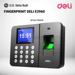 Deli E3960 Mesin Absensi Sidik Jari Fingerprint Deli-E3960 Kapasitas 1000 Sidik Jari