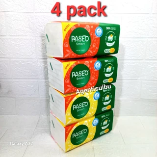 (Paket 4 Pack Paseo) Tissue Paseo Smart 500 + 40 Ply / 540 Helai 3ply ORIGINAL