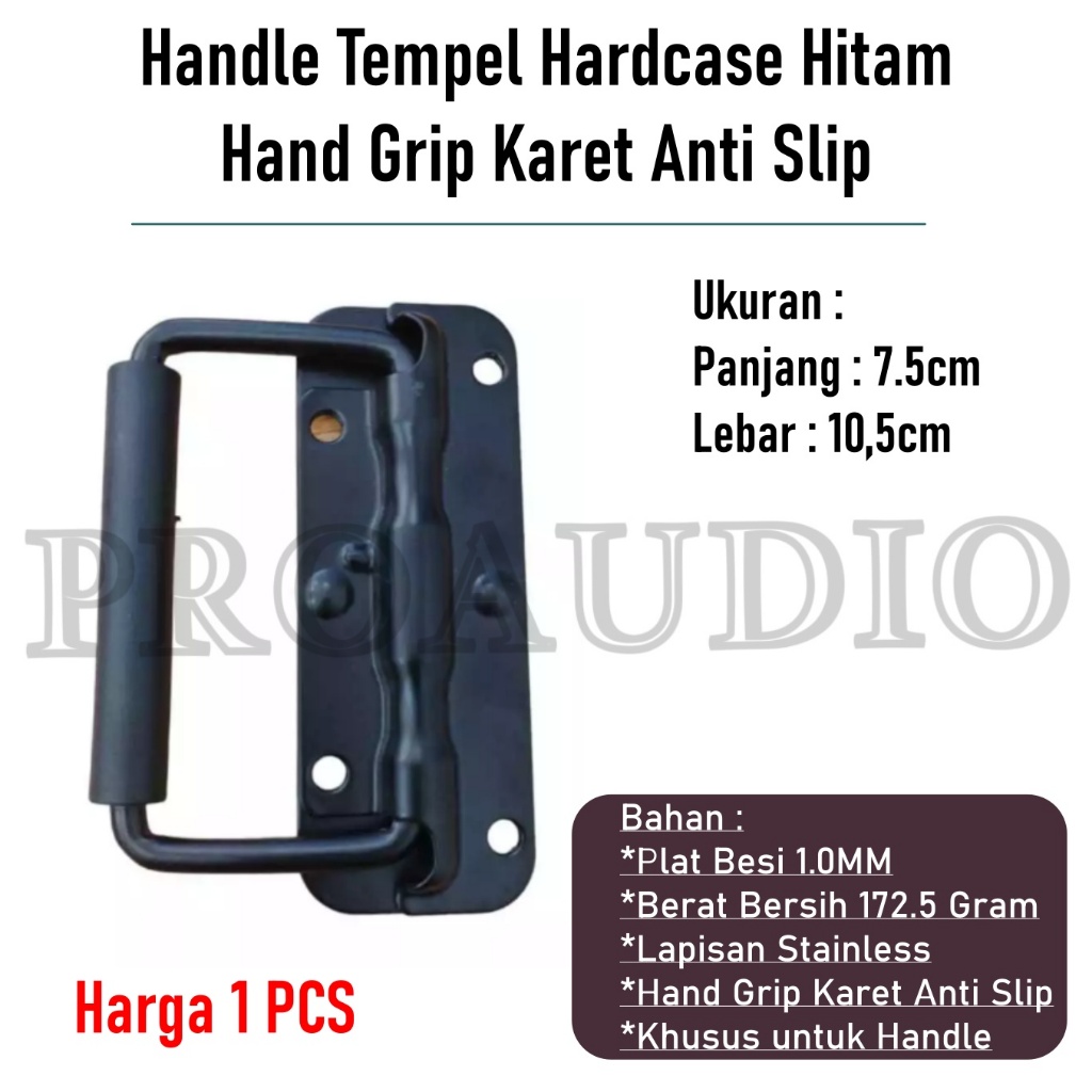 Jual Handle Tempel Hitam / Handel Pegangan Hardcase Mixer Box Speaker ...