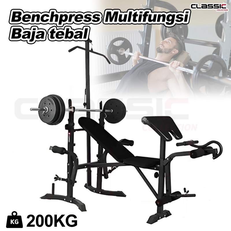 Jual Bench Press Besa Adjustable Multi Gym Weight Bench Barbell Alat ...