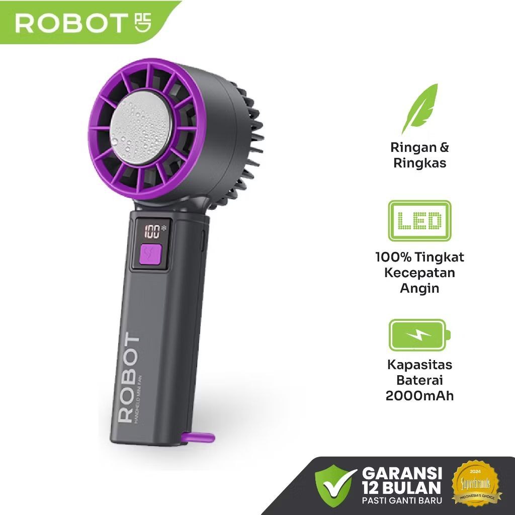 Jual Ccd* ROBOT RT-HF01 Pro Mini Fan Highspeed Handheld With LED ...