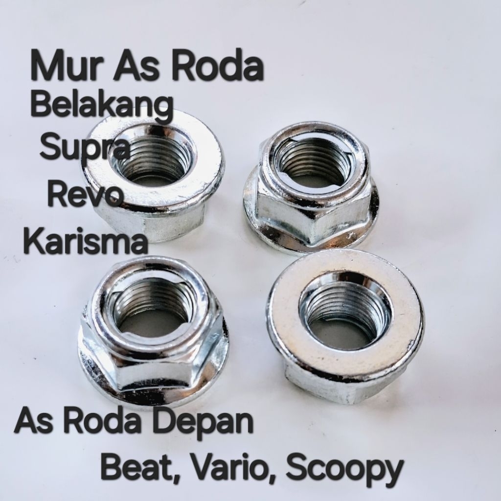 Jual Mur As Roda M12 Supra Karisma Grand /Depan Beat Vario | Shopee ...