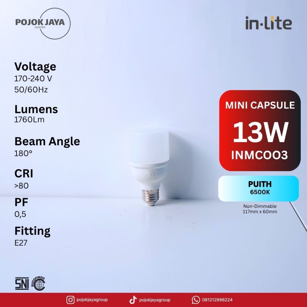 Jual in-Lite LED Lampu Bohlam Mini Kapsul INMC003 6500K | Shopee Indonesia