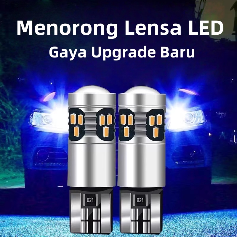 2pcs LED Lampu T10 W5w 12V 18SMD 3030 Led Super Terang untuk Mobil Interior dan Membaca Lampu Senja
