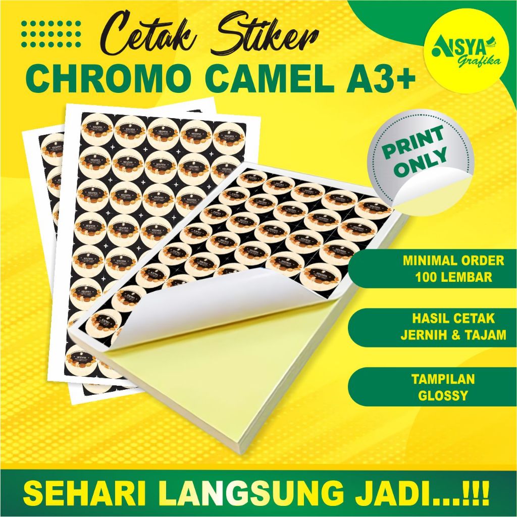 Jual Print A3+ STIKER CROMO CAMEL | cetak A3+ stiker bontak stiker ...