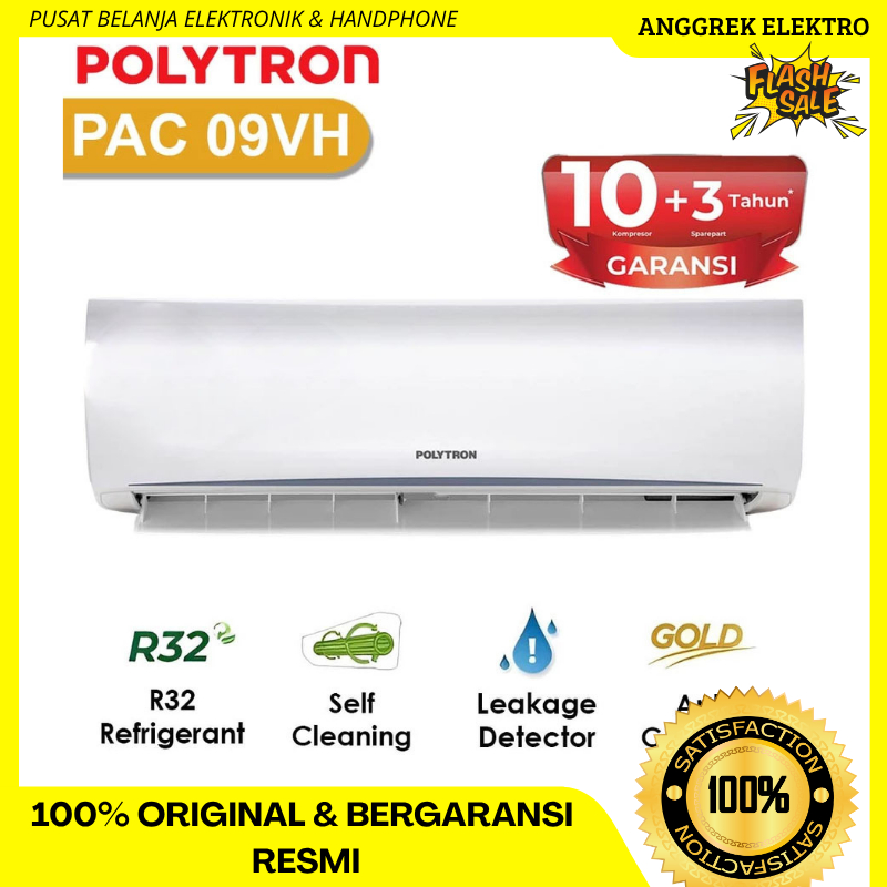 Jual AC Polytron 1 PK 09VH freon R32 garansi resmi unit only | Shopee ...