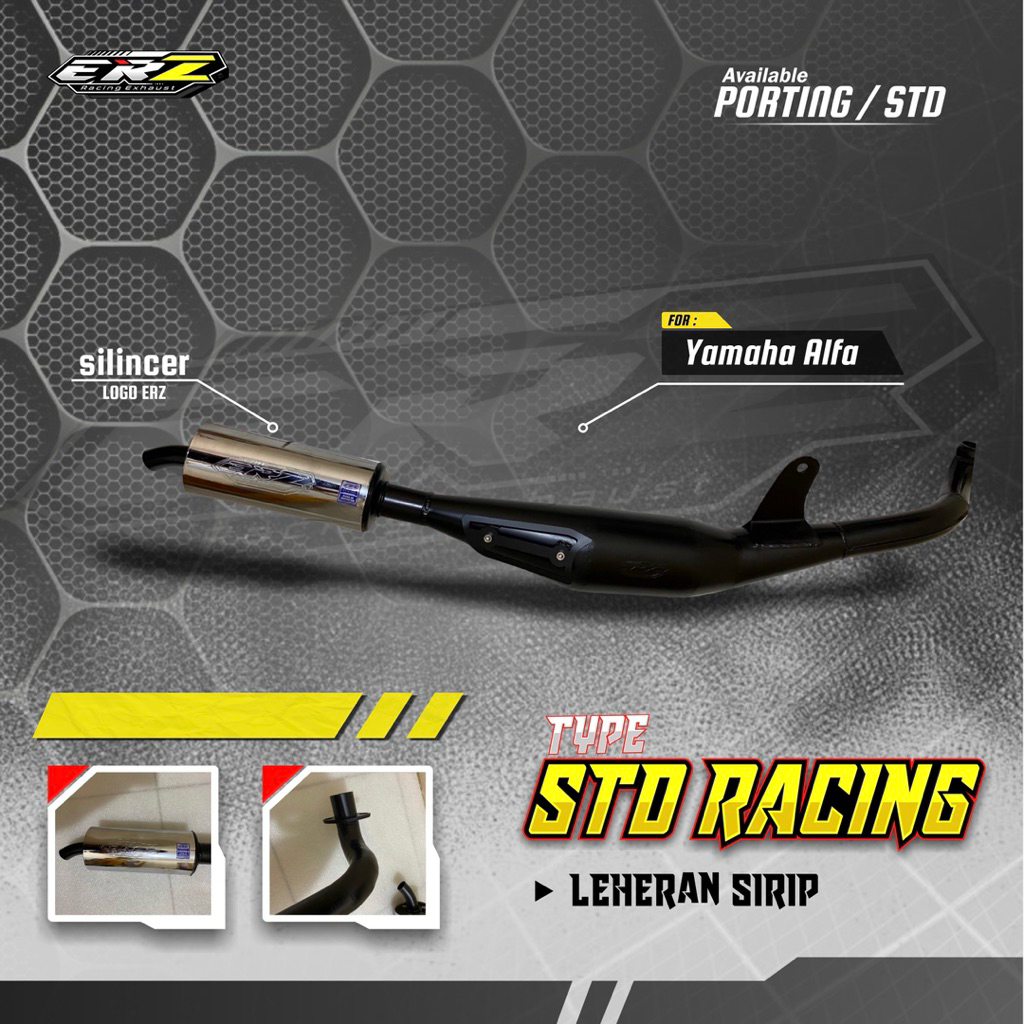 Jual knalpot yamaha alfa type std racing all spek ERZ RACING EXHAUST ...