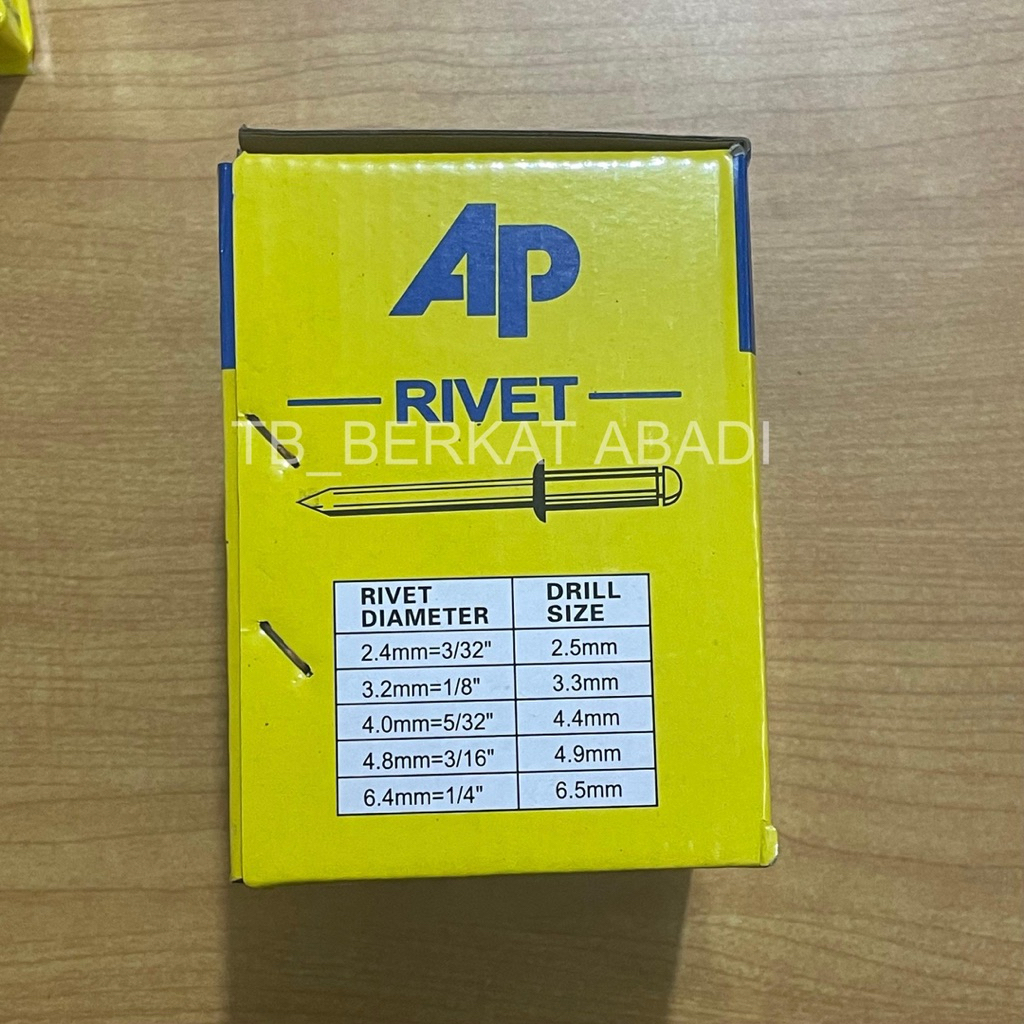 Jual [Per 1 Box] Paku Rivet 550 4mm x 12.7mm / Paku Ripet AP | Shopee ...