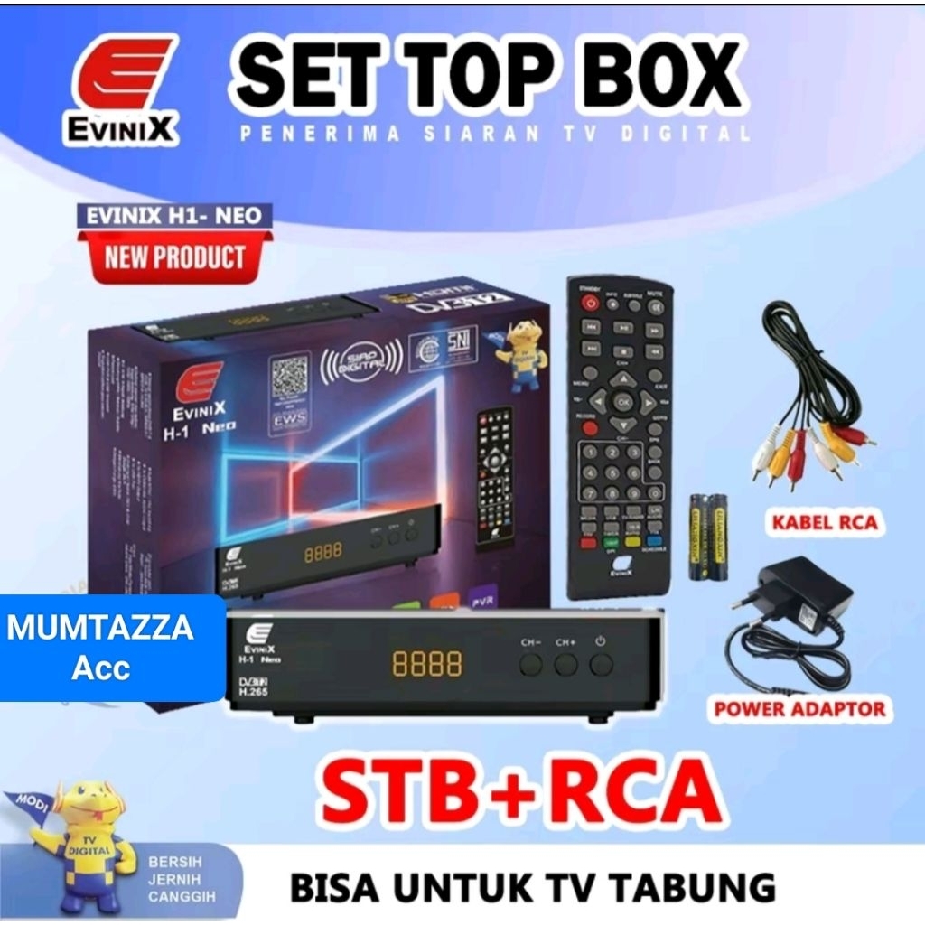 Jual TERMURAH*STB EVINIX H-1 pengganti NEXTRON TR-1000SE TV TABUNG/LED ...