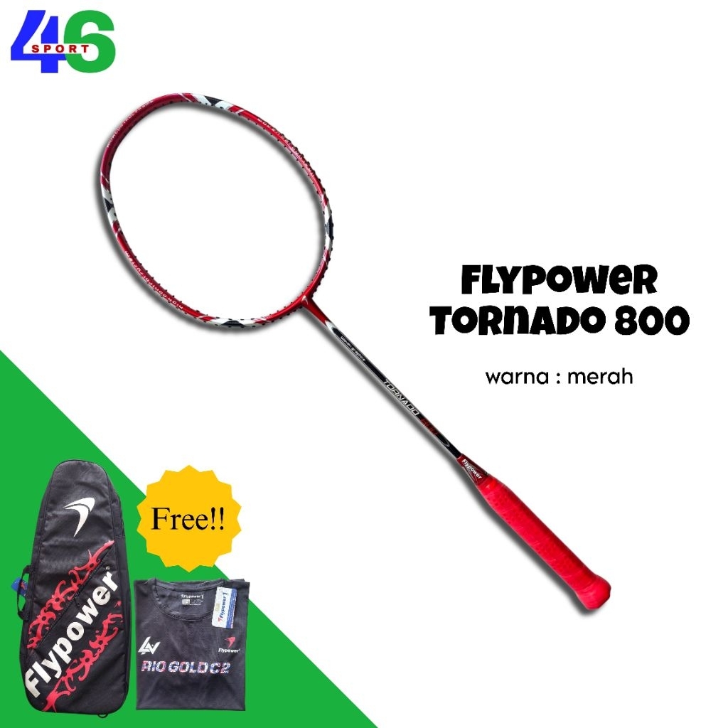 Jual Raket Badminton Flypower TORNADO 800 Original | Shopee Indonesia