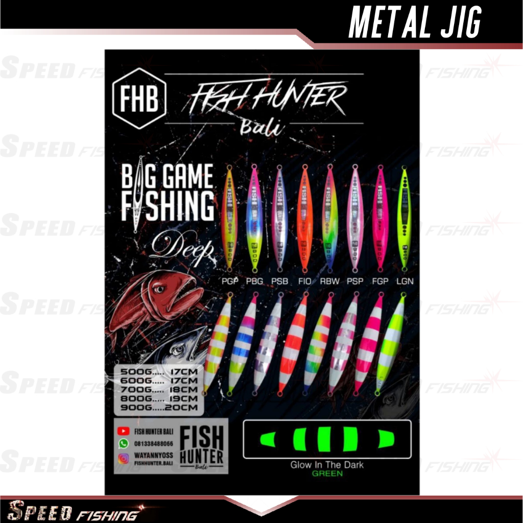 Jual Metal Jig Fish Hunter Bali 60 80 100 150 200 300 400 500 600 700 ...
