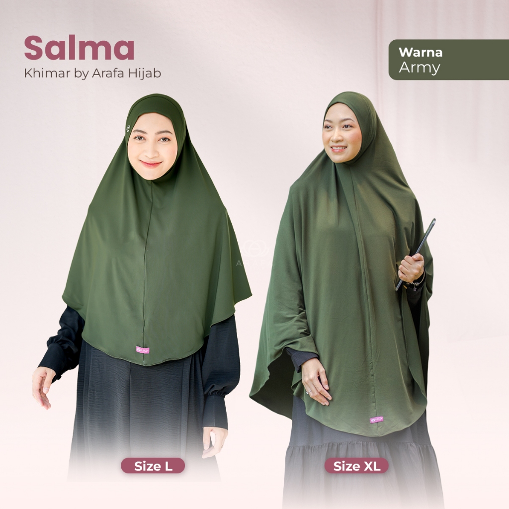 Arafa Hijab Khimar Salma Hijab Dagu Malaysia Premium Bergo Jersey Instan Syari Kerudung Umroh