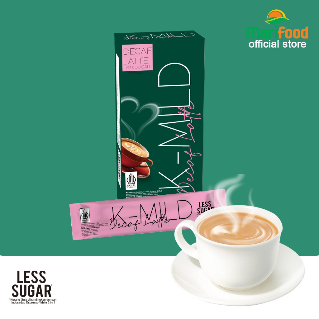 Jual K-MILD Decaf Latte Less Sugar - Minuman Serbuk Dengan Kopi Instant ...