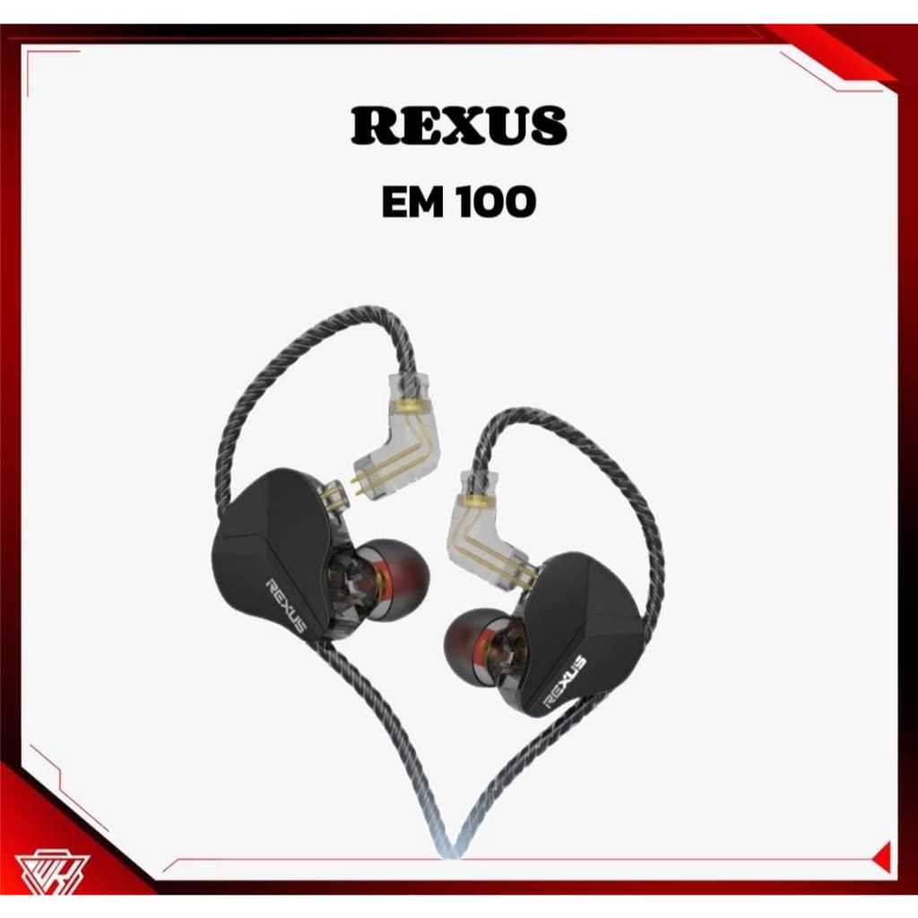 Jual Rexus EM100 In Ear Monitor Earphone 10mm Dynamic Driver - IEM with ...