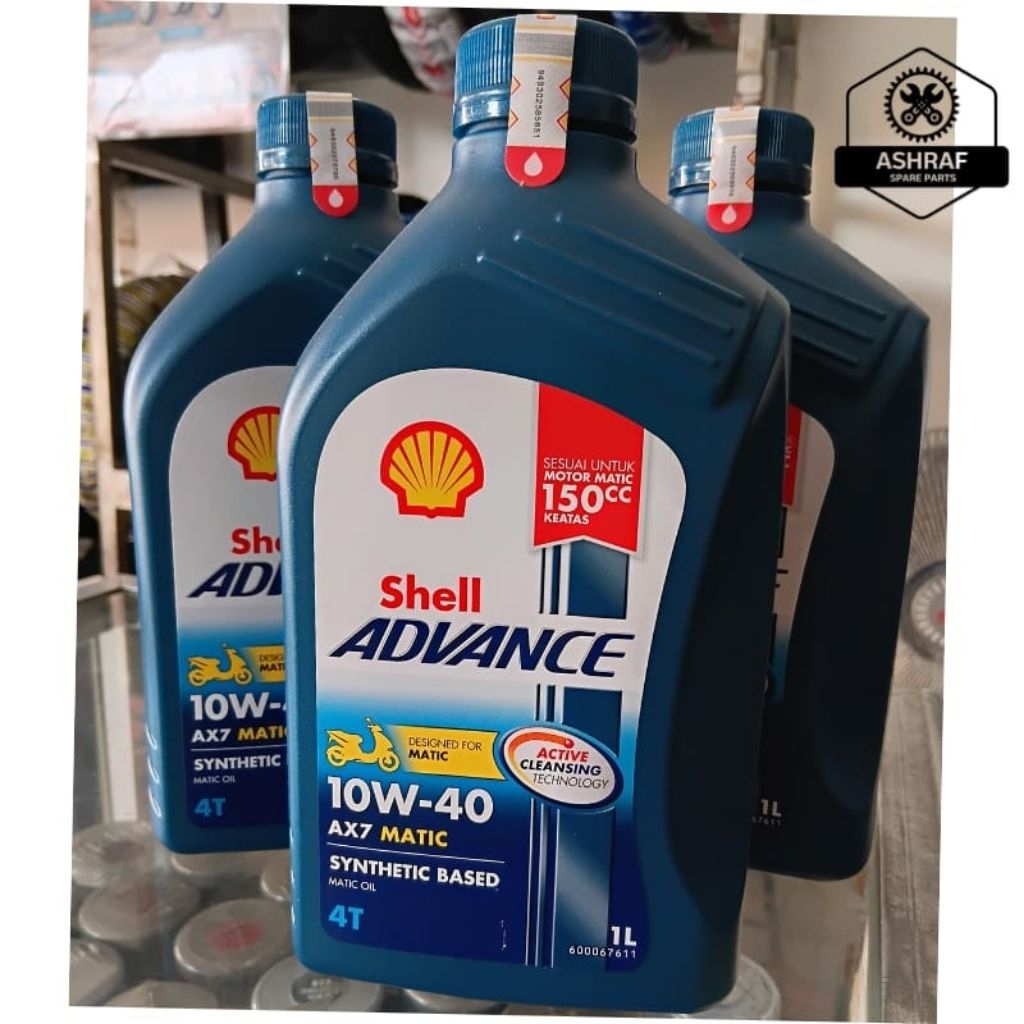 Jual Oli Mesin Matic Shell AX 7 Matic SAE 10W-40 1 Liter Original ...