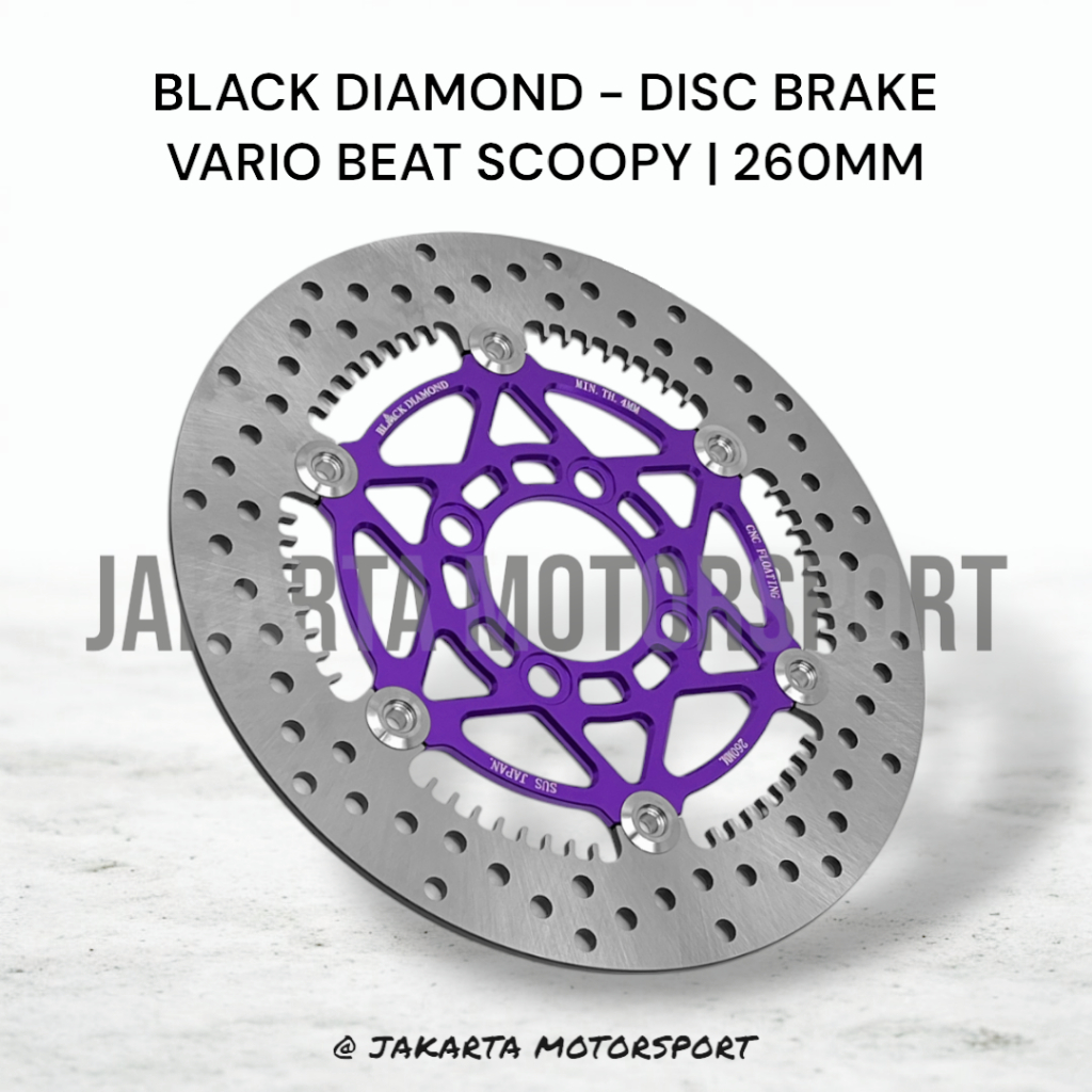 Jual Black Diamond Front Disc Brake VARIO BEAT SCOOPY STYLO 260mm Type ...
