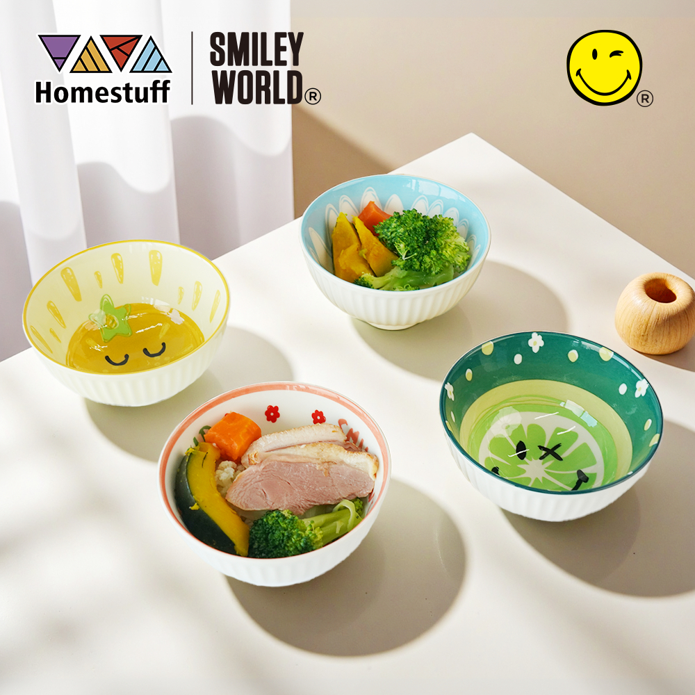 Jual [11.11 SALE] [SNI] HOMESTUFF x SmileyWorld Hampers Mangkok Set ...