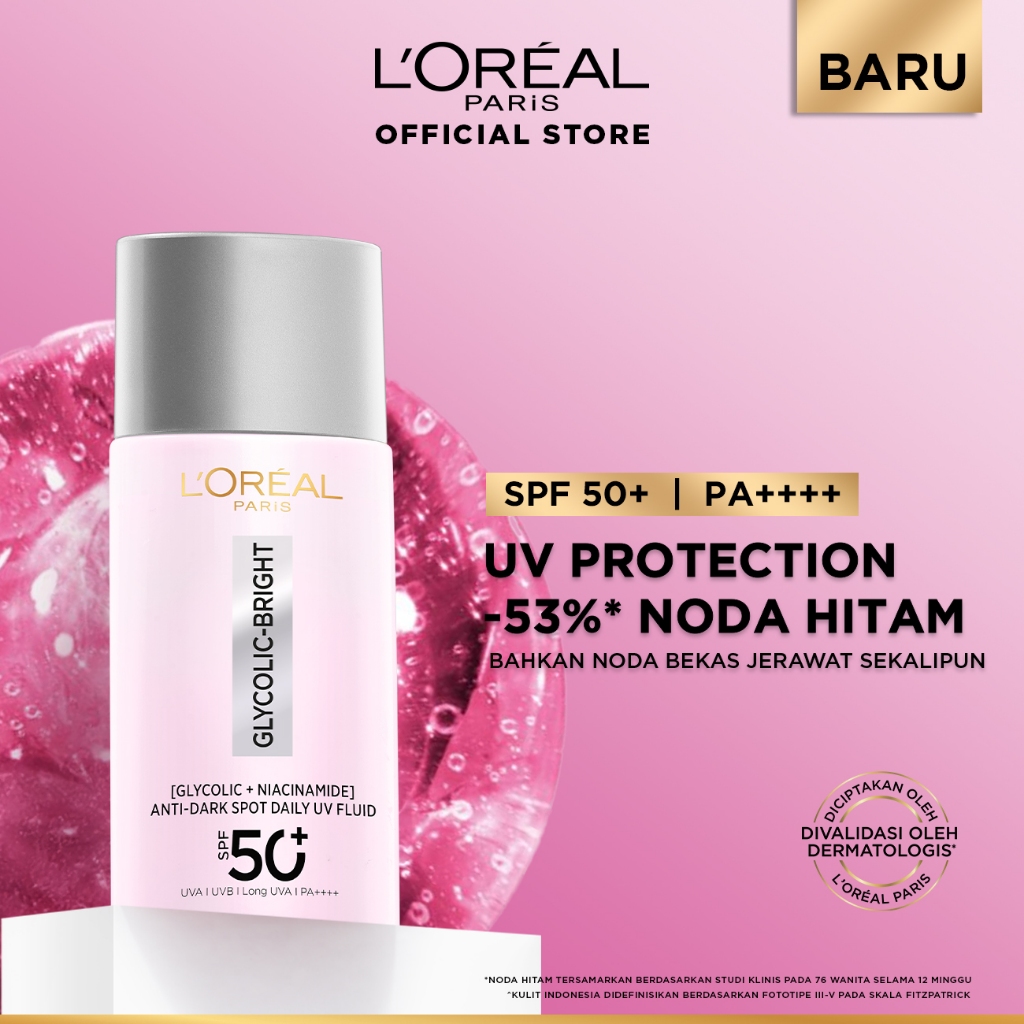Jual [NEW LAUNCH!] GLYCOLIC - BRIGHT ANTI DARK-SPOT DAILY UV FLUID SPF ...