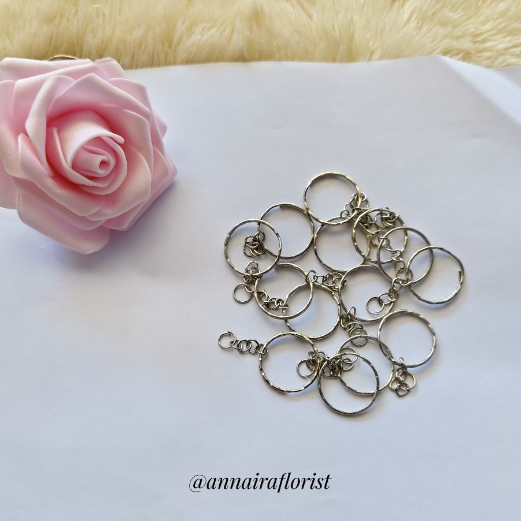 Jual Besi Gantungan Kunci / Keychain Ring 2.5 cm per lusin atau 12pcs ...