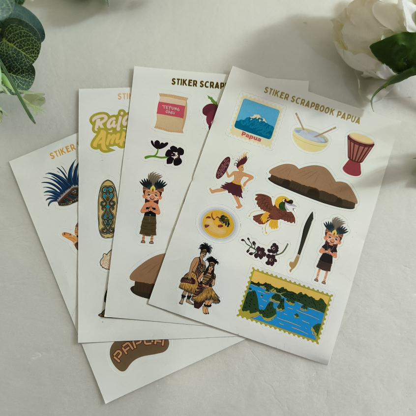 Jual Stiker Papua Raja Ampat Sticker Scrabook Budaya Indonesia | Shopee ...