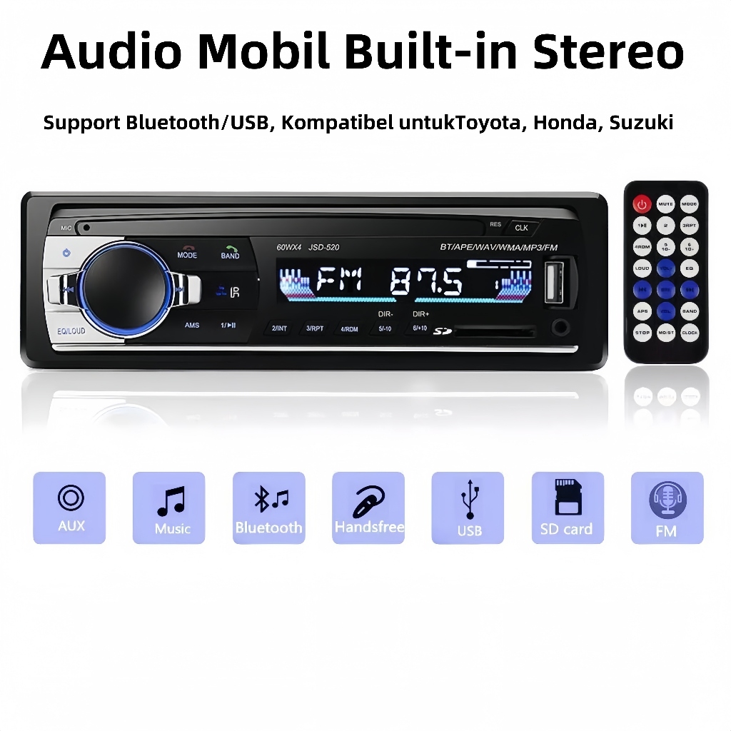 Jual (Stok Siap) Ori Singe Din Head Unit Tape Audio Radio Mobil ...