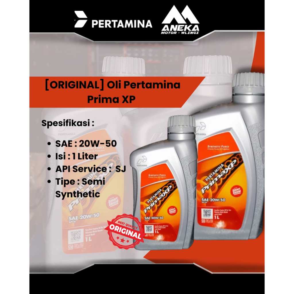 Jual Oli Prima XP 1 Liter 1000ML 20W-50 1000 ML Pertamina / Prima XP ...