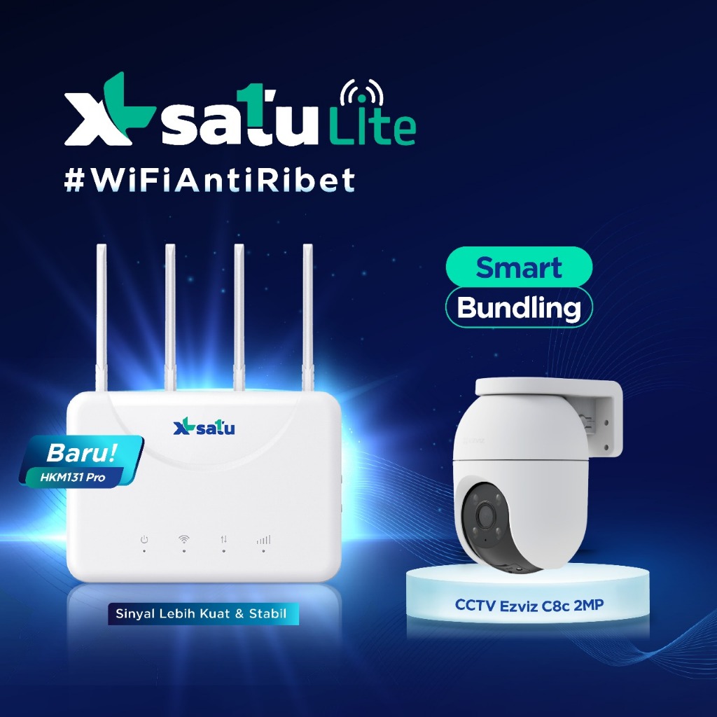 Jual XL SATU Lite Smart Modem WiFi 4G LTE Up to 72 GB Bundle Ezviz CCTV ...