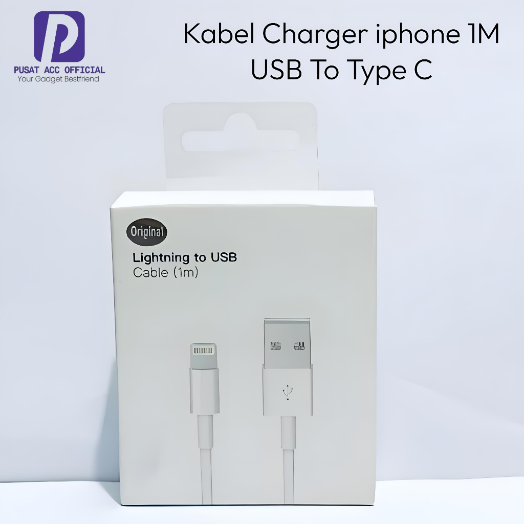 Jual Kabel Data Iphone USB Lightning Plus 1M 2M Fast