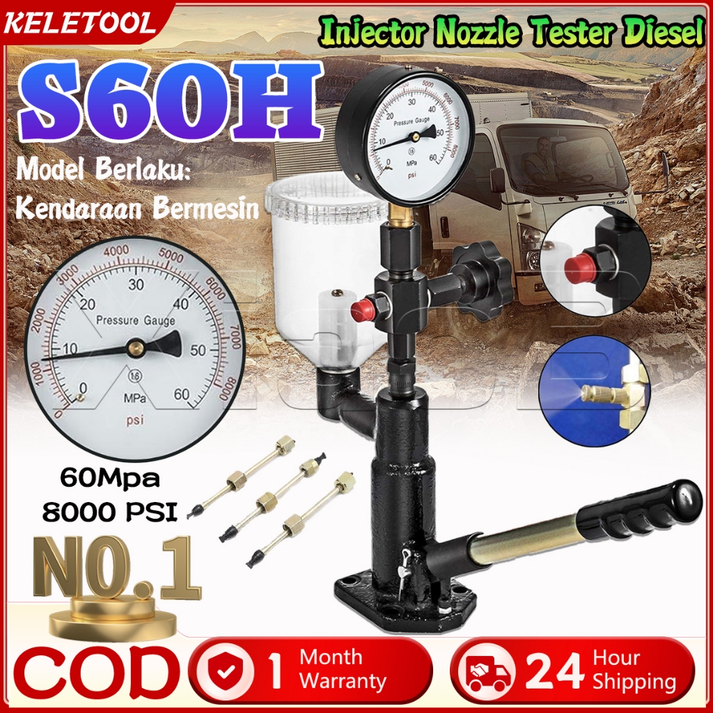 Jual 8000 PSI Alat Tester Nosel Tes Diesel S60H Alat Tester Nozzle ...