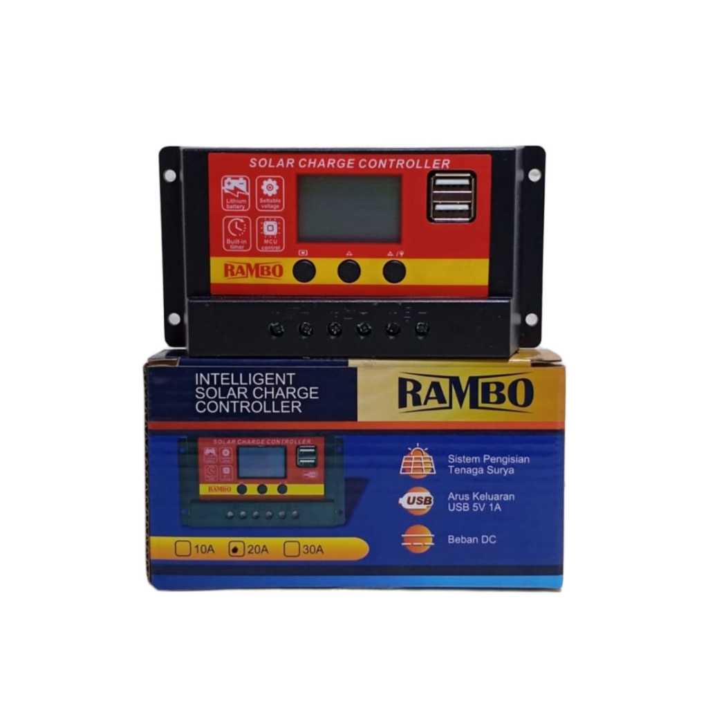 Jual CONTROLLER SOLAR PANEL SURYA RAMBO 10A | 20A | 30A | Shopee Indonesia