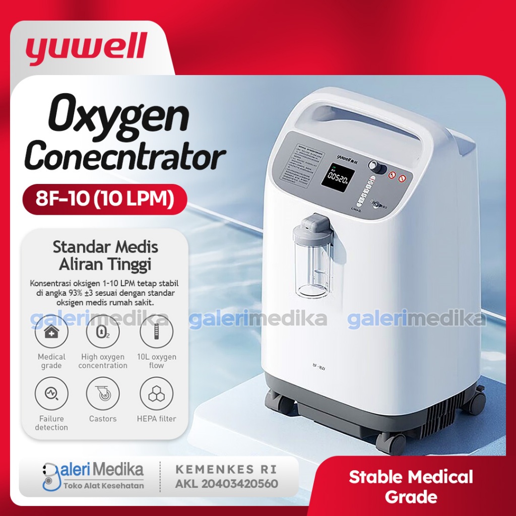 Jual Yuwell 8F-10 Oxygen Concentrator 10LPM Stable Medical Grade ...