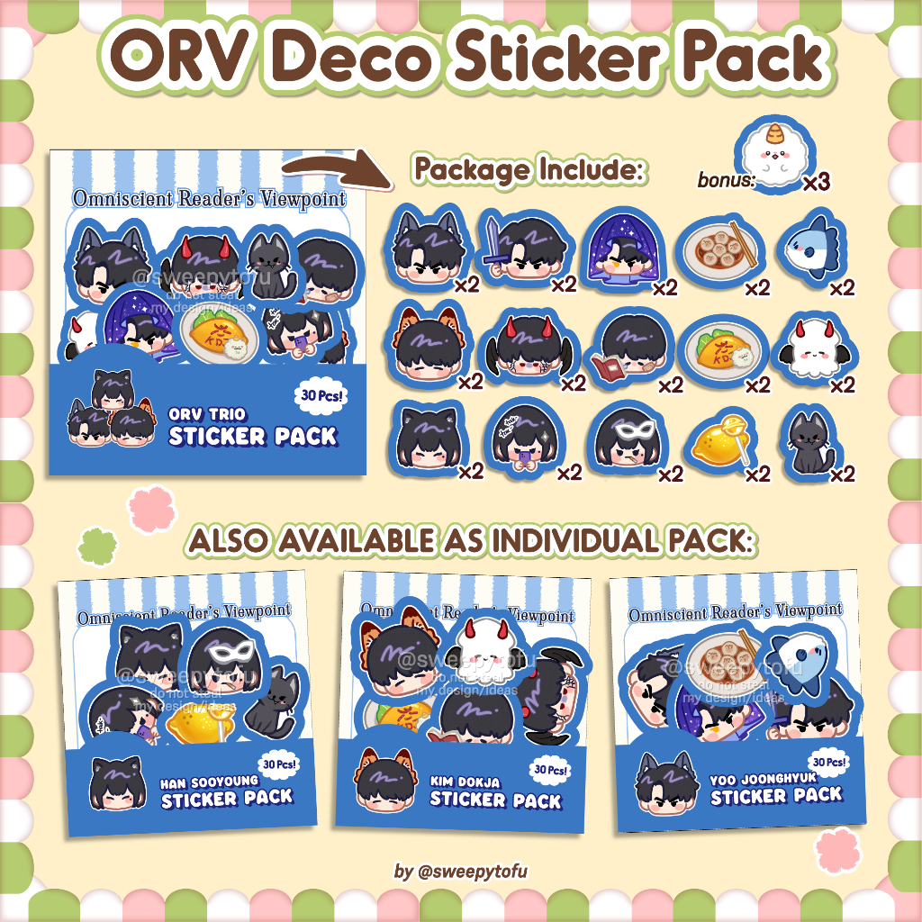 Jual ORV Deco Sticker Pack set 30pcs Omniscient readers viewpoint Kim ...