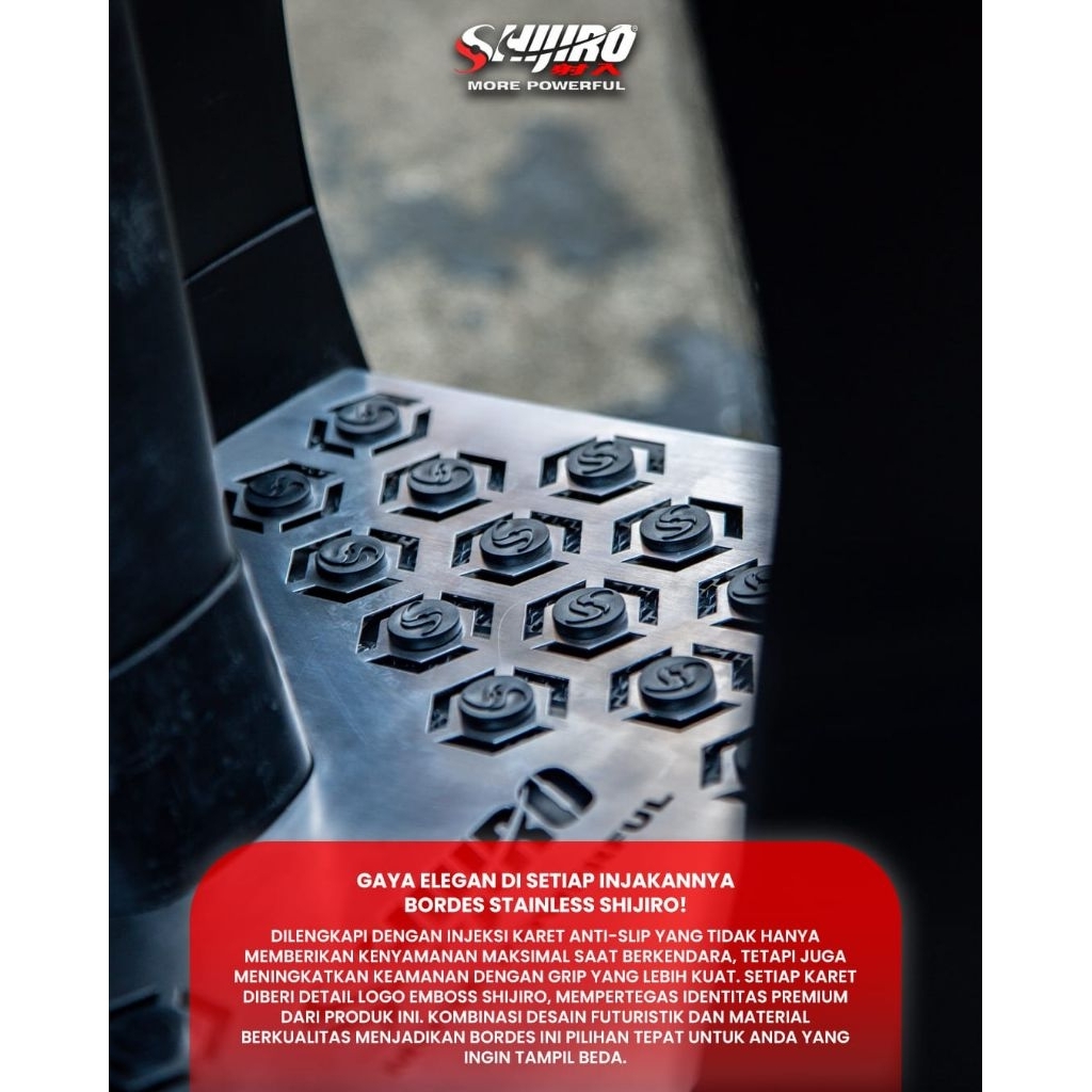Jual bordes pijakan kaki stainless shijiro racing vario 125 vario 150 ...