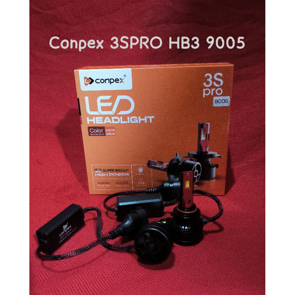 Jual LAMPU LED HEADLIGHTS MERK CONPEX 3SPRO HB3 9005 HIGH POWER ...