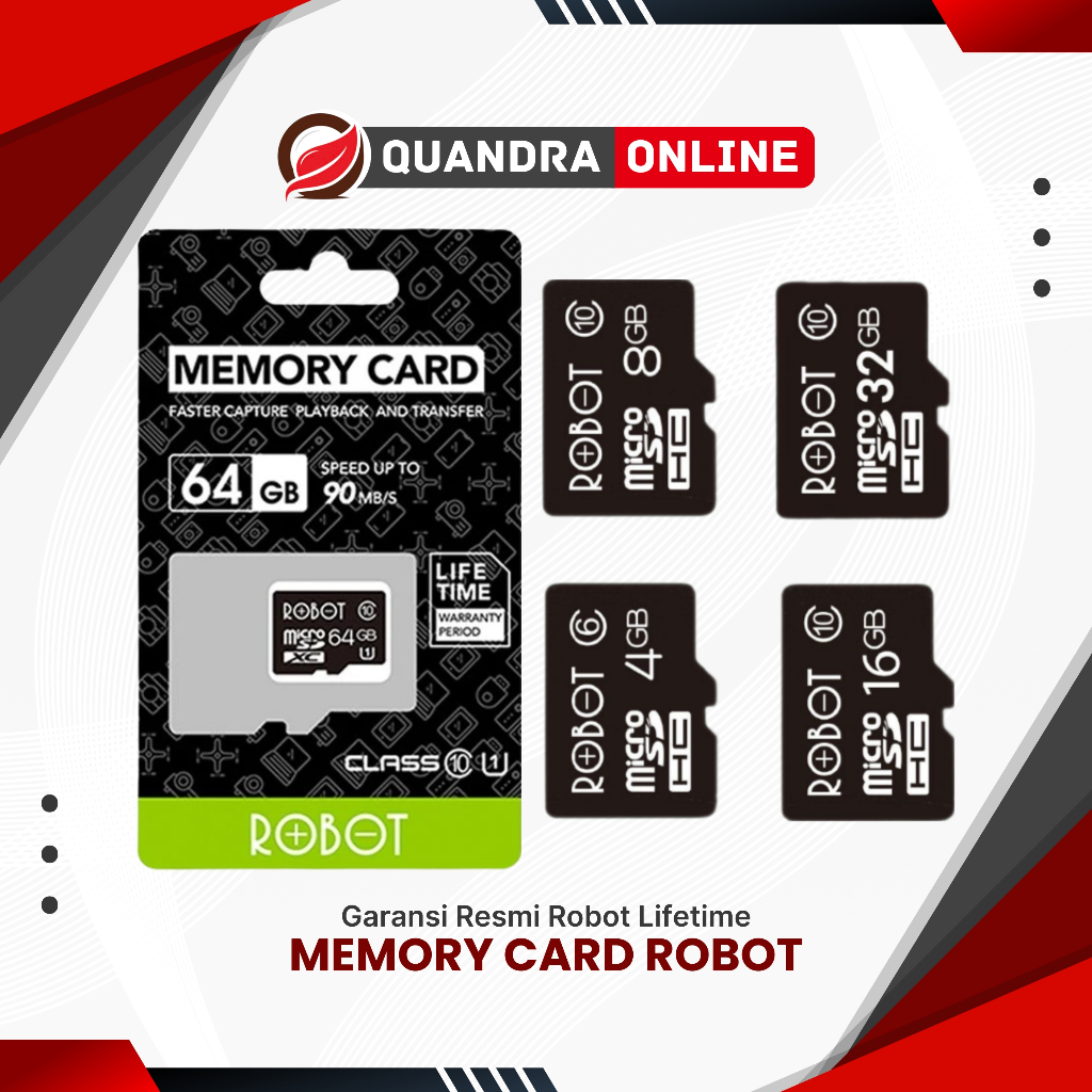 Jual MEMORY CARD | ROBOT MicroSD 4GB 8GB 16GB 32GB 64GB Original Micro ...