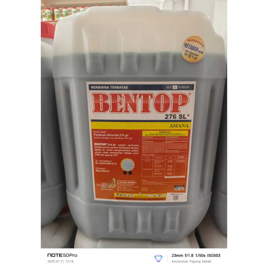 Jual HERBISIDA BENTOP 276SL 20L, RACUN RUMPUT KONTAK/PEMBASMI RUMPUT ...