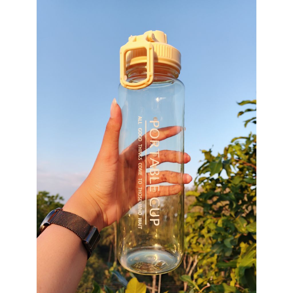 Jual B (B3) BOTOL MINUM PORTABEL CUP BPA FREE 1000 ML / BOTOL JUMBO ...