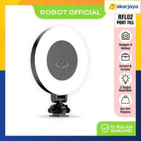 ROBOT RFL02 Lampu Selfie Ringlight Beauty Portable Fill In Light RGB With Gimbal Rotasi 360°