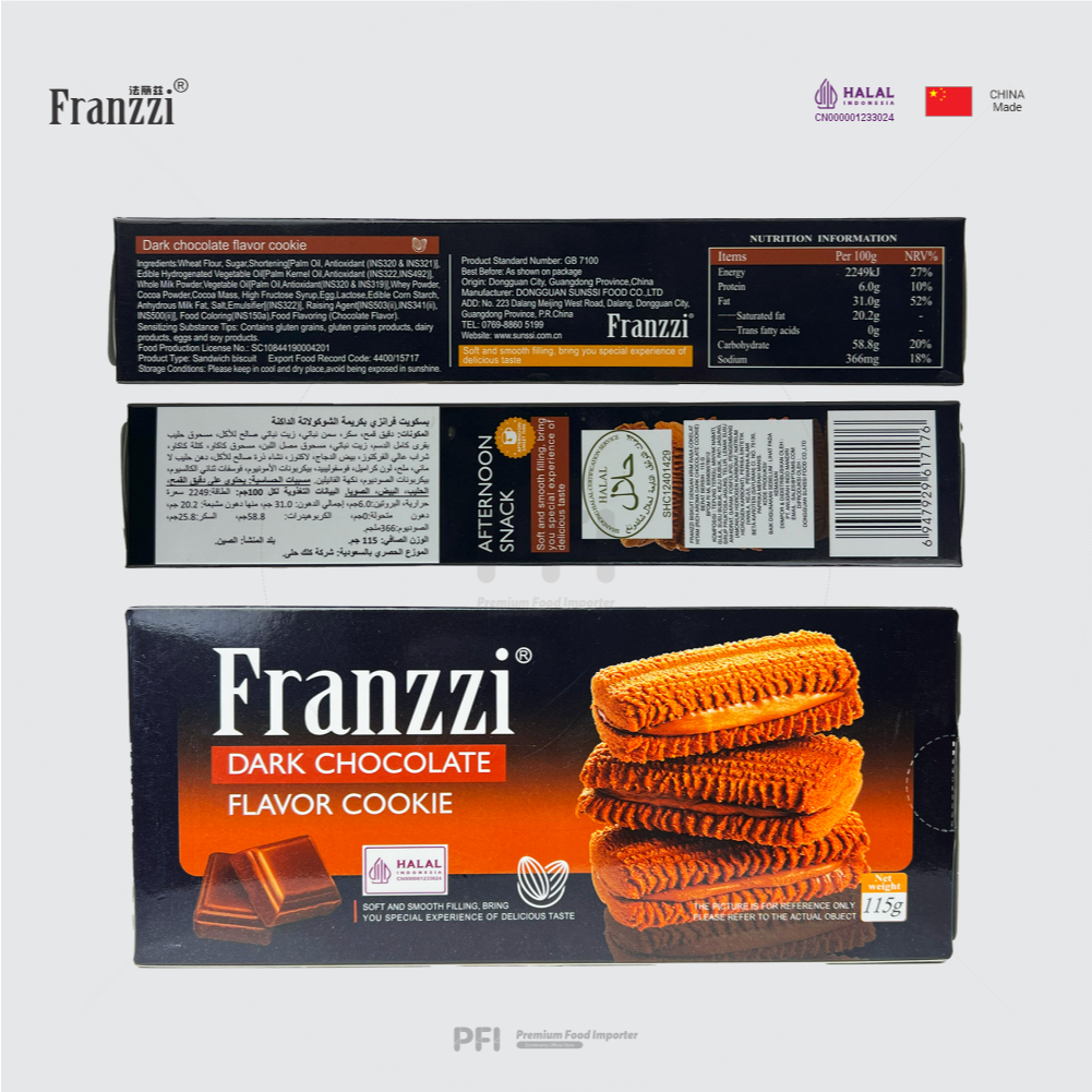 Jual Franzzi Rich Aroma Dark Chocolate Cookie 115gr Box | Shopee Indonesia