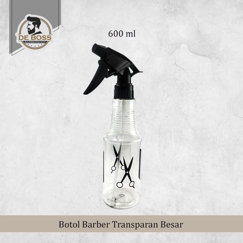 Jual Botol Spray Transparant Barber Shop Salon Transparan Model Gunting ...