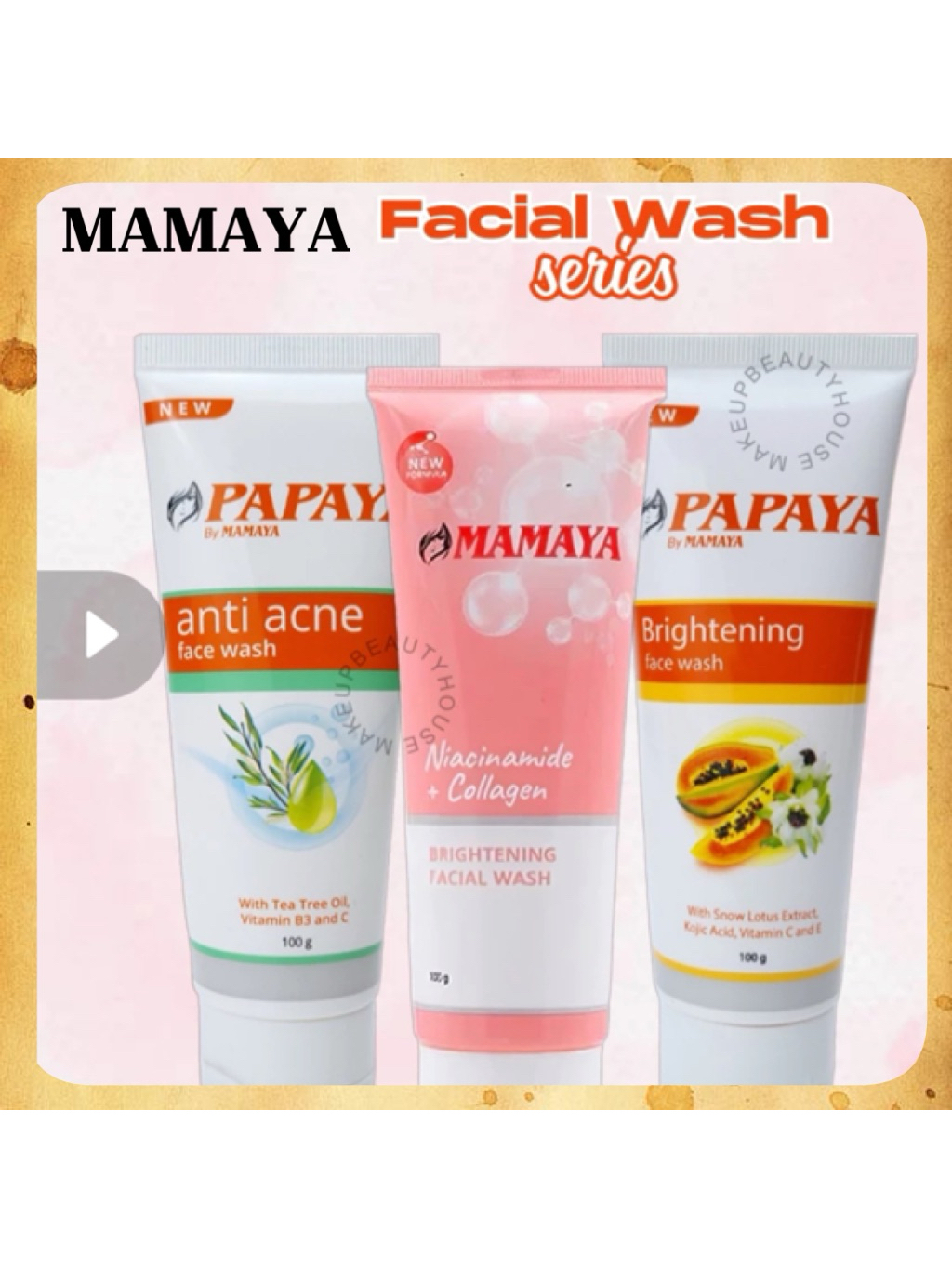 Jual Papaya By Mamaya Face Wash 100g Brightening and Anti Acne | Shopee ...