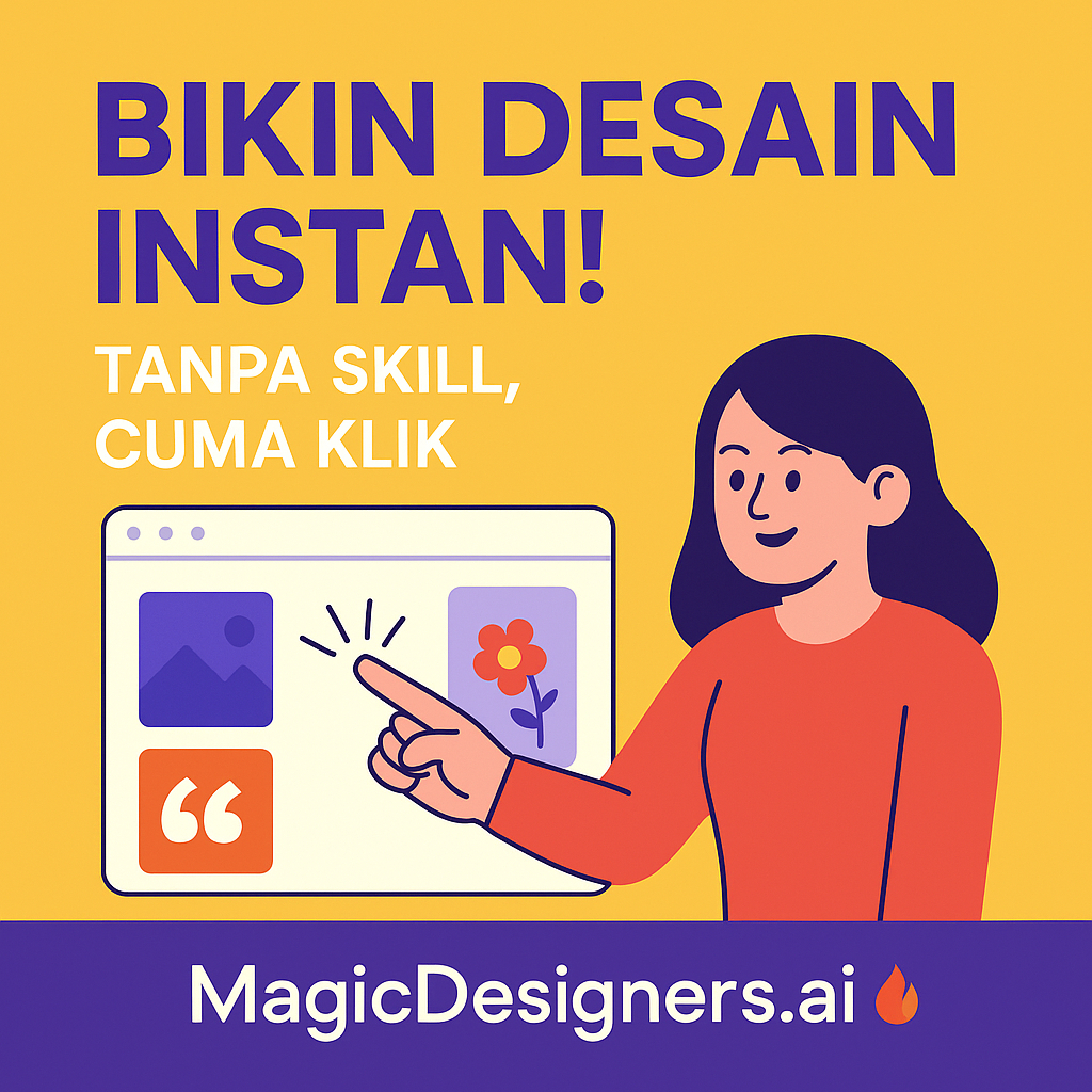MagicDesigners.ai bukan sekadar tool tapi kumpulan AIdesigner spesialis yang siap kerja tanpa henti.