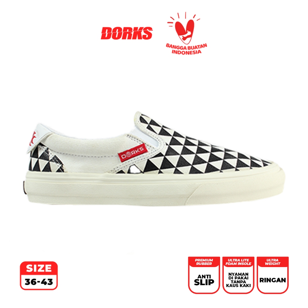 Jual Dorks - Slip On Triangle Sepatu Sneakers Casual Pria Wanita ...