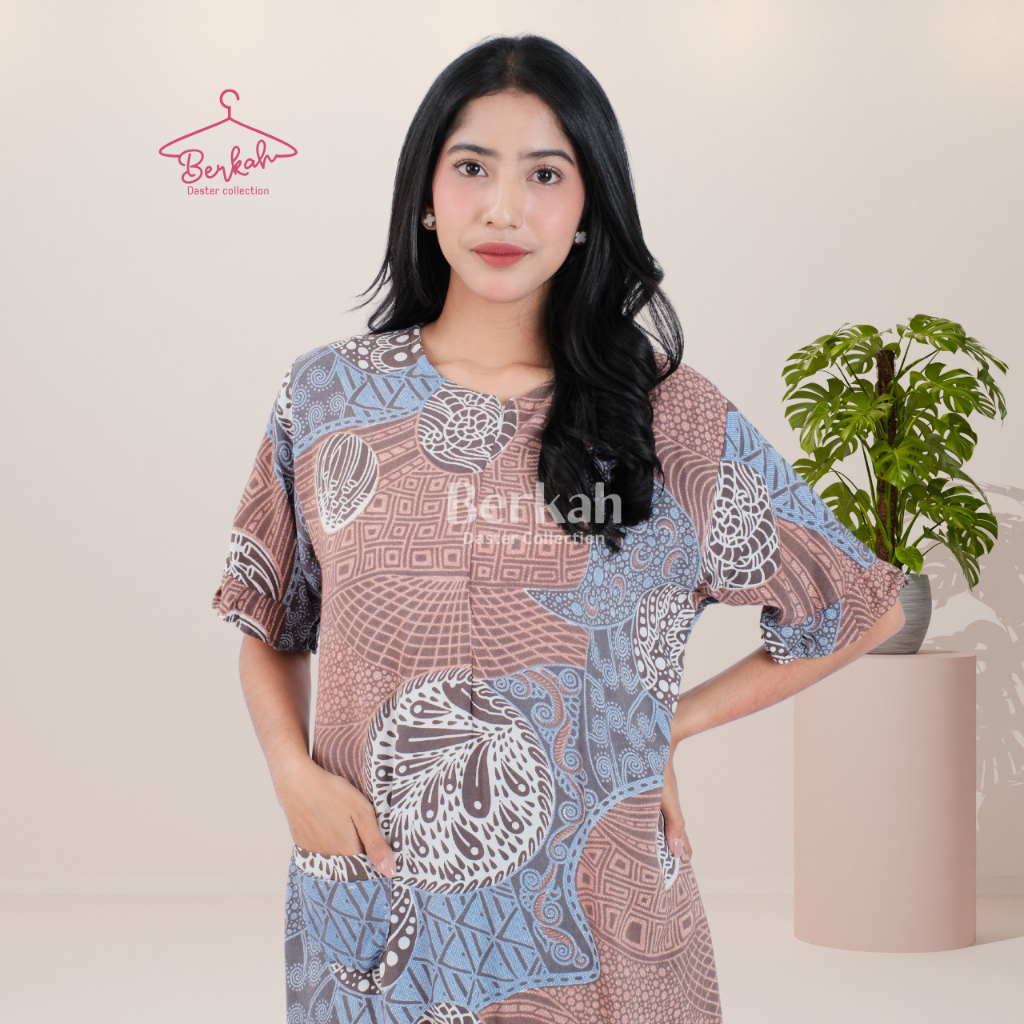 Daster Batik Rayon Busui Motif Resleting Surya 4